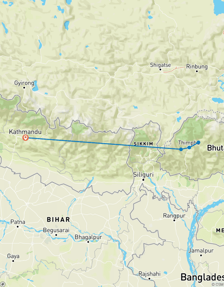 Bhutan Erlebnisreise 4 Nächte/5 Tage Rundreise