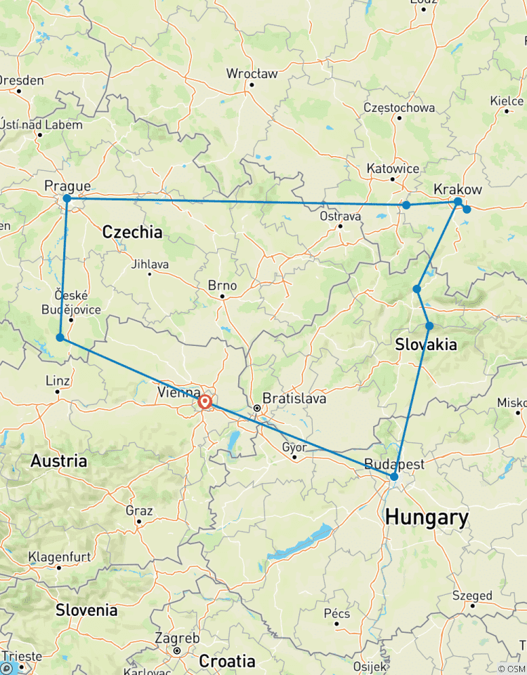 Routes de campagne d\'Europe centrale (Classic, End Vienna) circuit