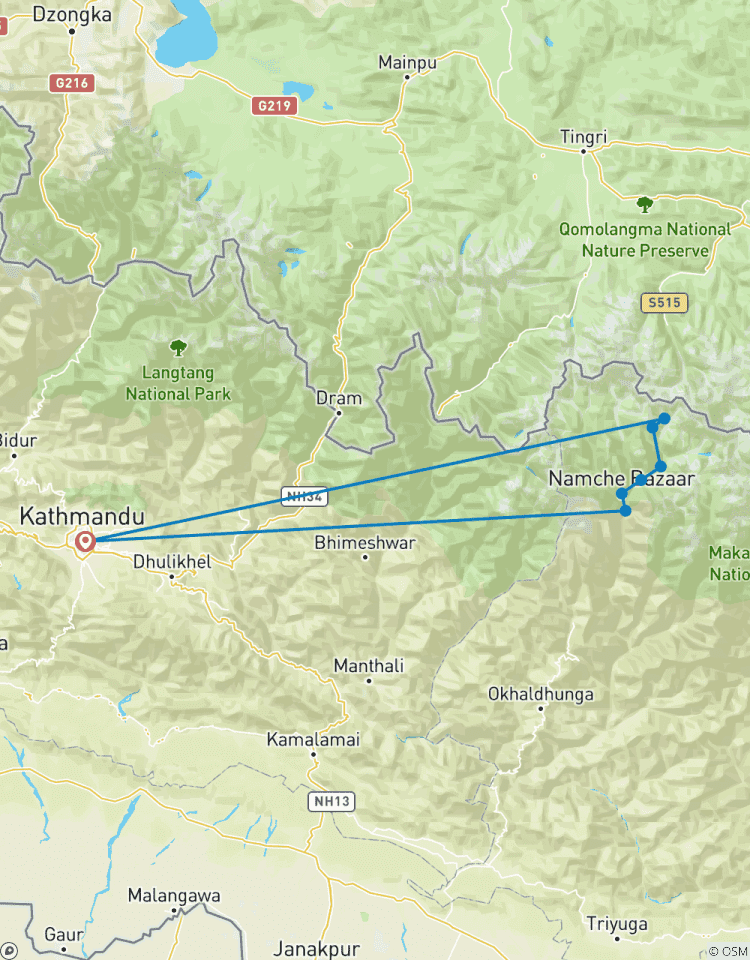 Circuito Excursión al campamento base del Everest 9 días