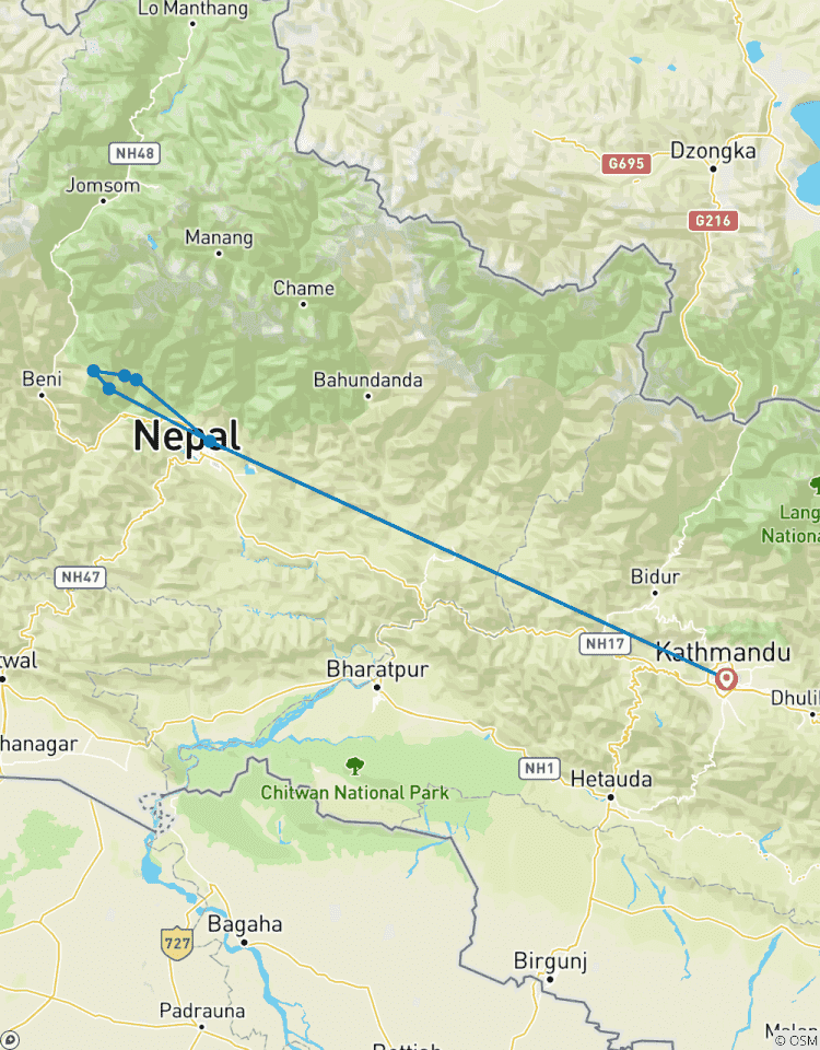 Circuito Travesía corta por los Annapurnas