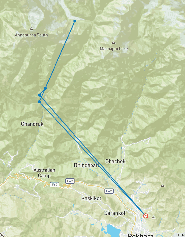 Trek du camp de base de l\'Annapurna 5 jours 2026/2027 circuit