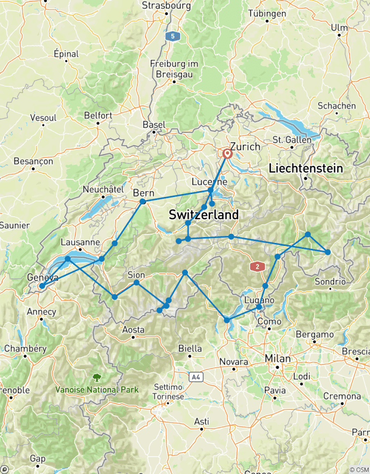 Landstraßen der Schweiz Kleingruppenreise Rundreise
