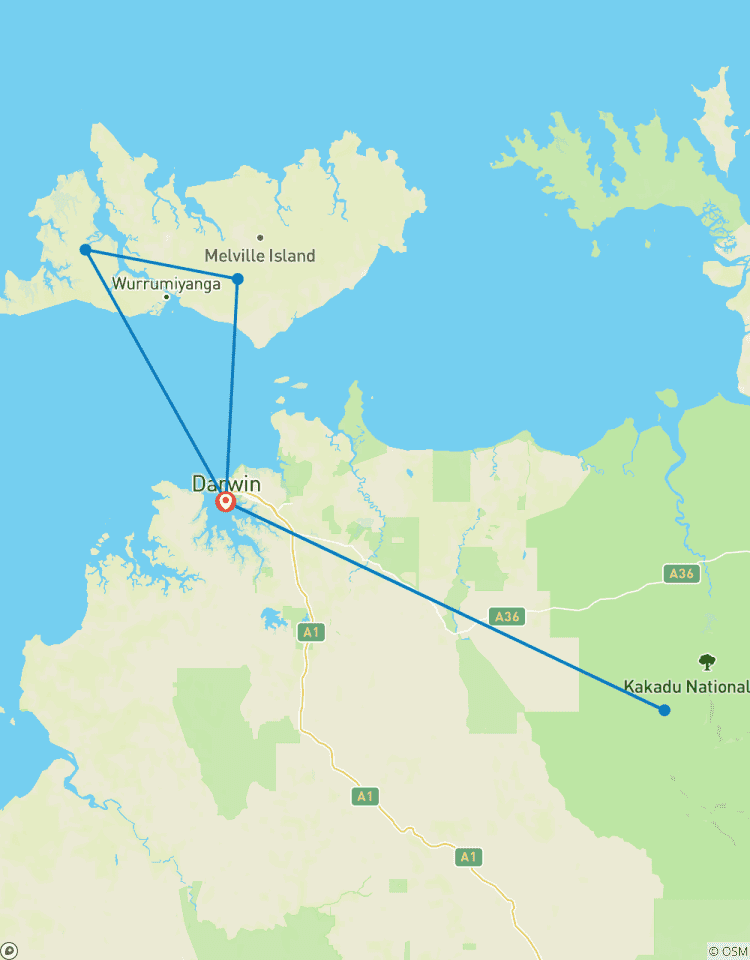 Circuito Excursión a Kakadu y las islas Tiwi (escapada corta)
