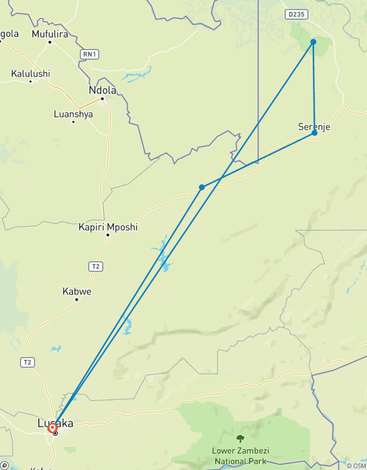 Abenteuerreise Nord - Sambia: Verborgene Wasserfälle (13 Tage) Rundreise