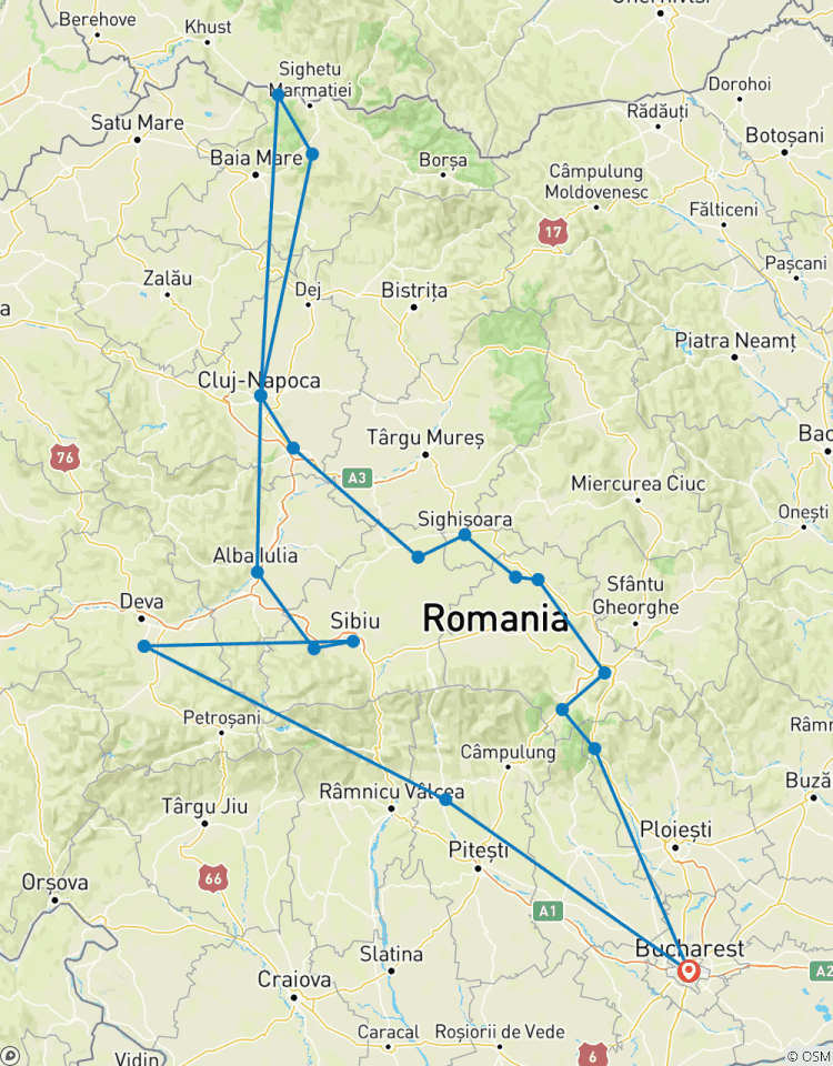 Ten days self-drive trip from Bucharest to Transfagarasan Highway, Transylvania and Maramures Tour