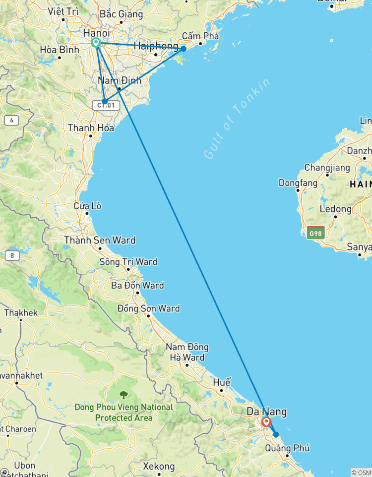 Nord et centre du Vietnam 7 jours 6 nuits - Hanoi, baie d\'Halong, Danang et Hoi An circuit