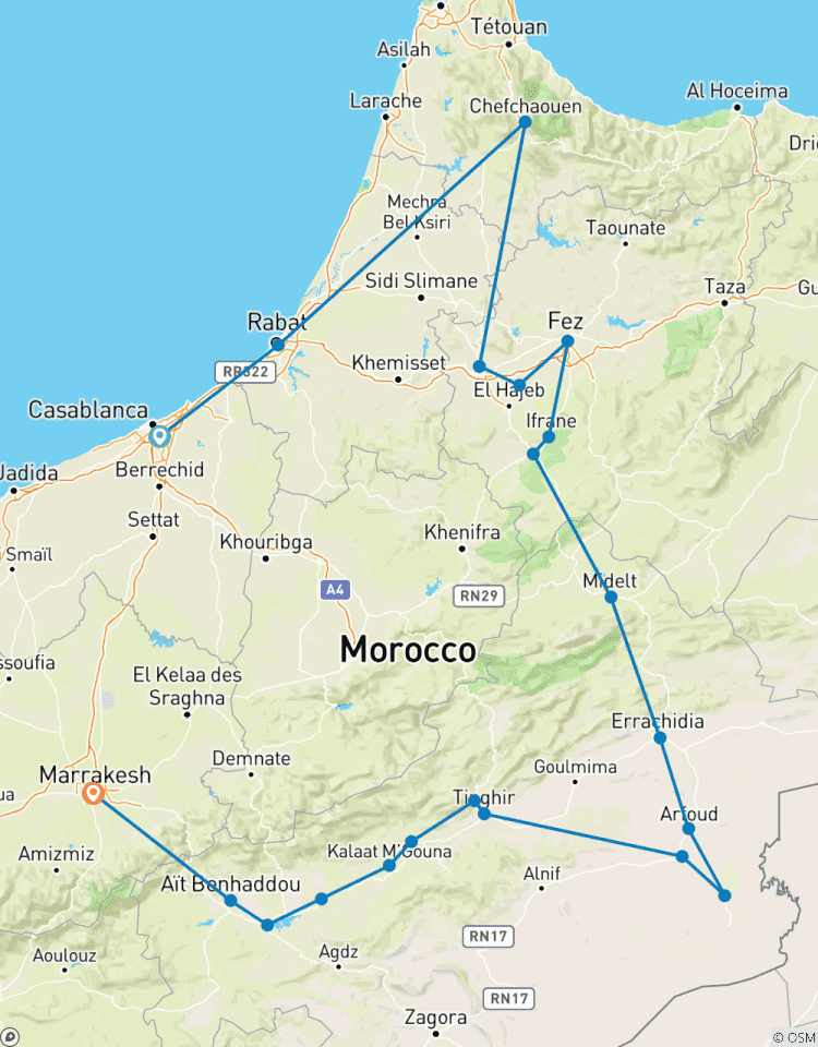 Circuito De Casablanca a Marrakech: Cultura, Color y Tradiciones