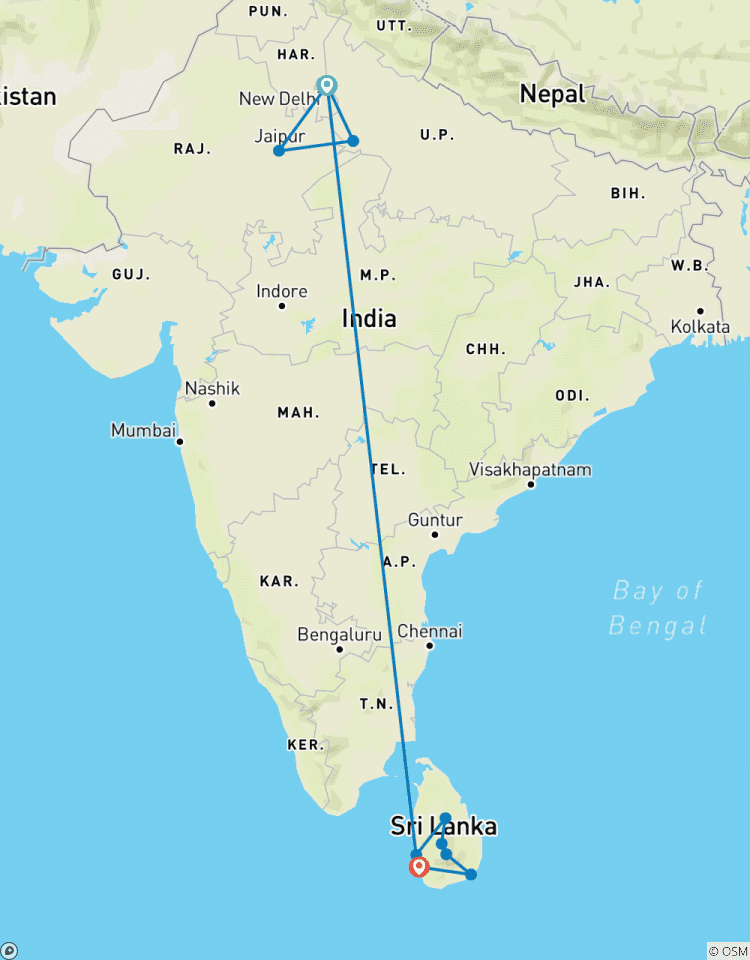 Unglaubliche Indien Rundreise mit Sri Lanka - 13 Tage Rundreise