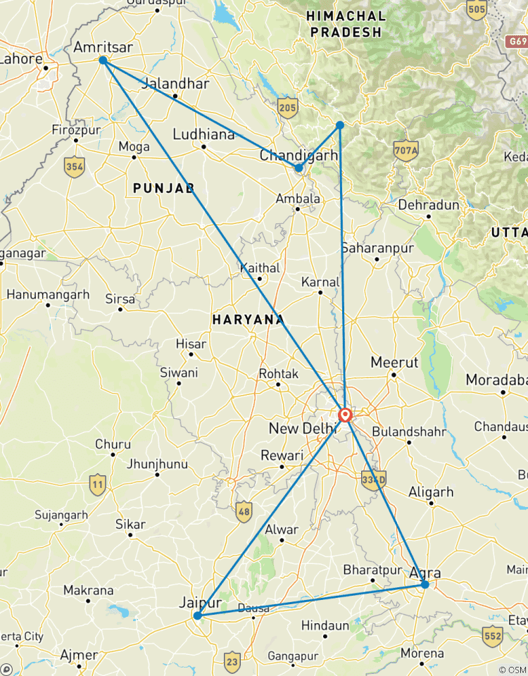 Indien\'s Himalaya Routen & Goldenes Dreieck - 12 Tage Rundreise