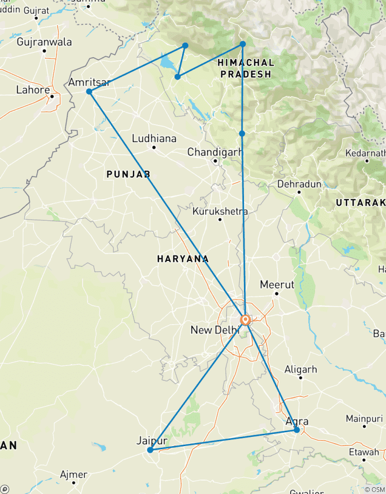 Vorgebirge Indien Himalaya & Goldenes Dreieck Rundreise