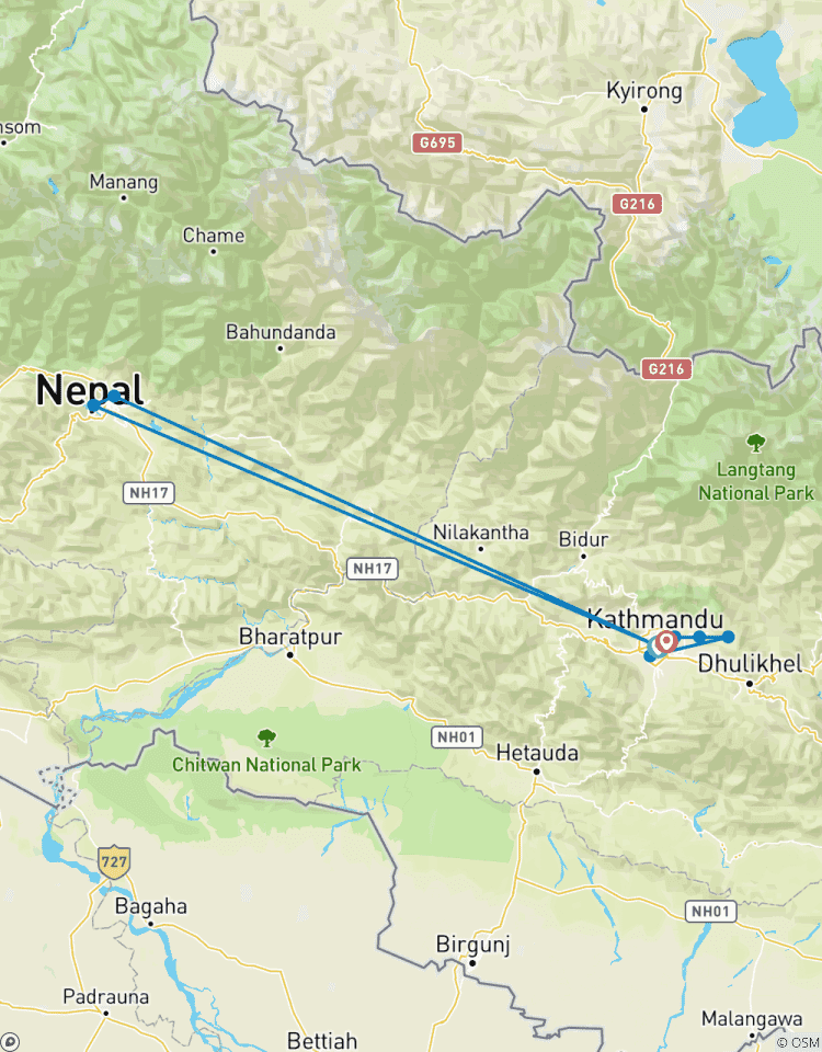 Circuito Vista panorámica de las montañas - excursión por Nepal