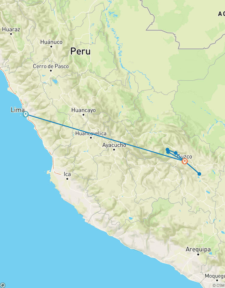 Schattierungen von Peru Rundreise