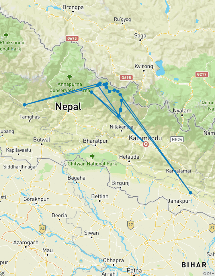 Kurzer Manaslu Circuit Trek Rundreise