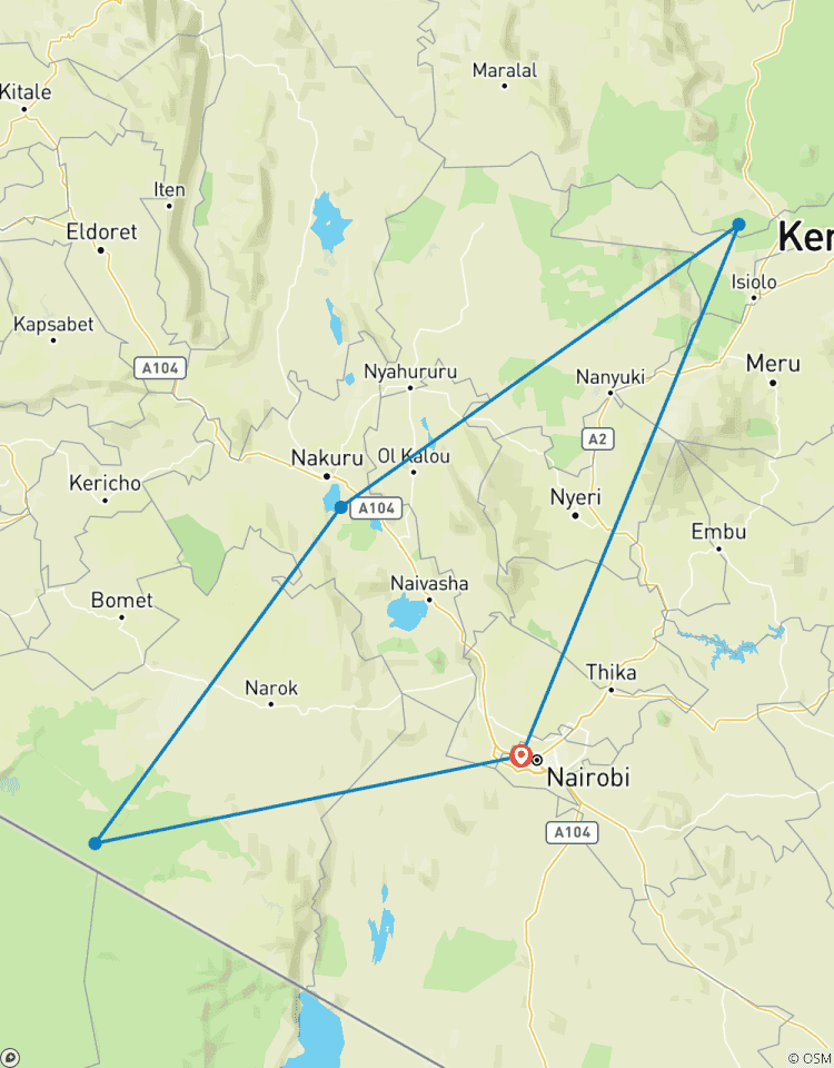 Circuito 07 días de safari en Albergue en Kenia a Masai Mara - Nakuru - Samburu
