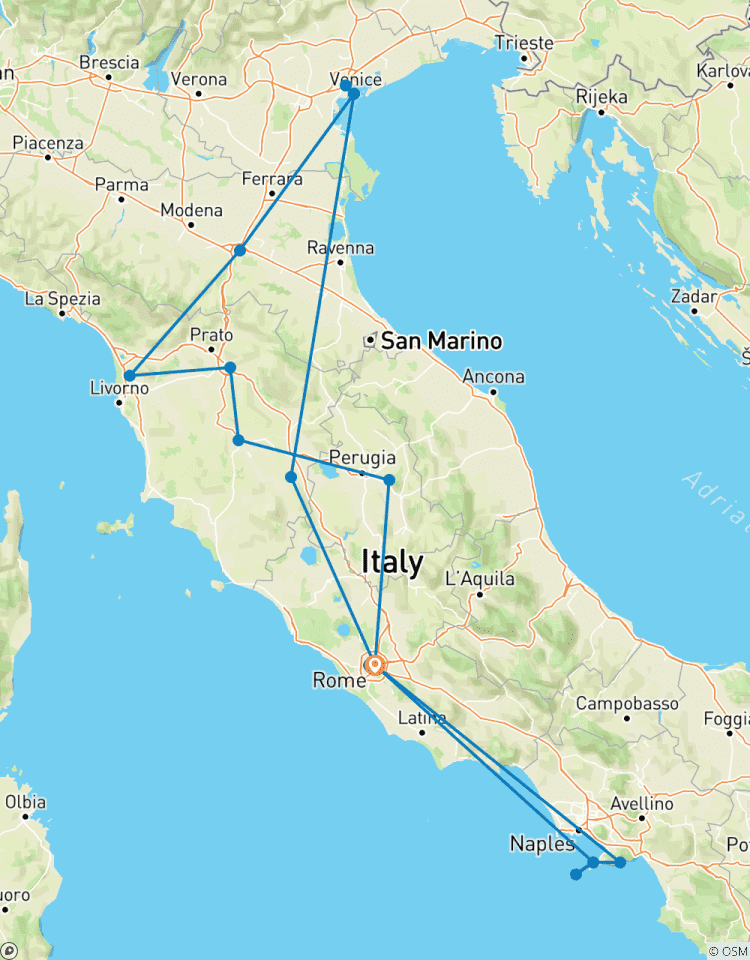 Découverte de l\'Italie circuit