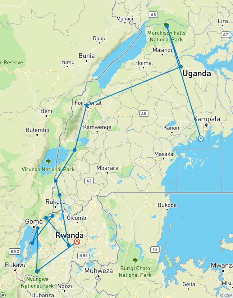 Découvrez l\'Ouganda et le Rwanda Gorilles, chimpanzés et Big 5 (exclusivement privé) circuit
