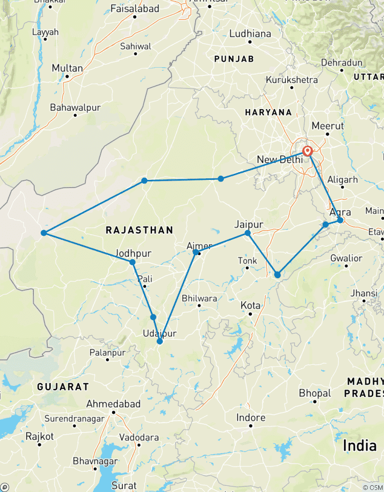 Privé 16-daagse Gouden Driehoek met Royal Rajasthan tour per auto vanuit New Delhi-rondreis