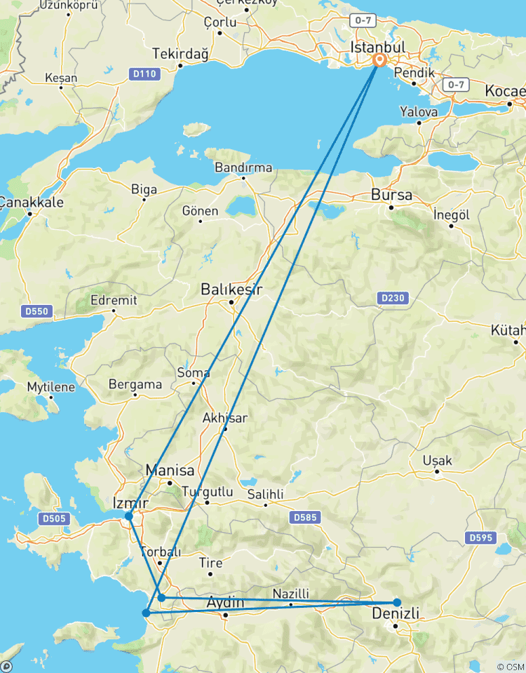 Circuito Excursión de 7 días a Estambul, Éfeso y Pamukkale (Entradas a museos incluidas)