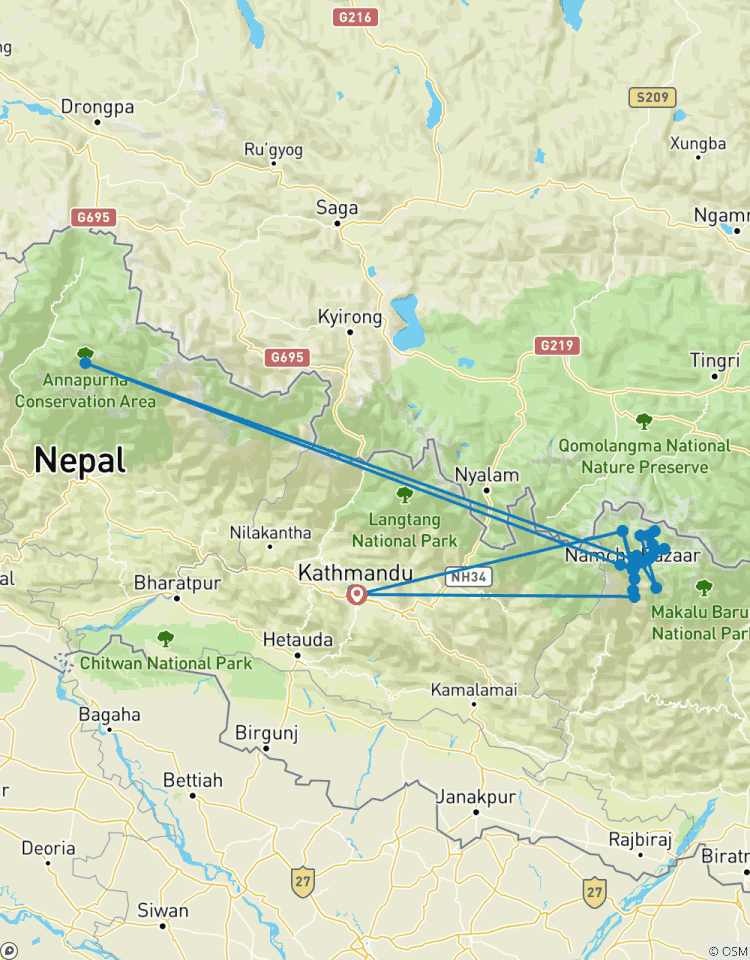 Everest Basislager via Chola Pass und Gokyo Trek Rundreise