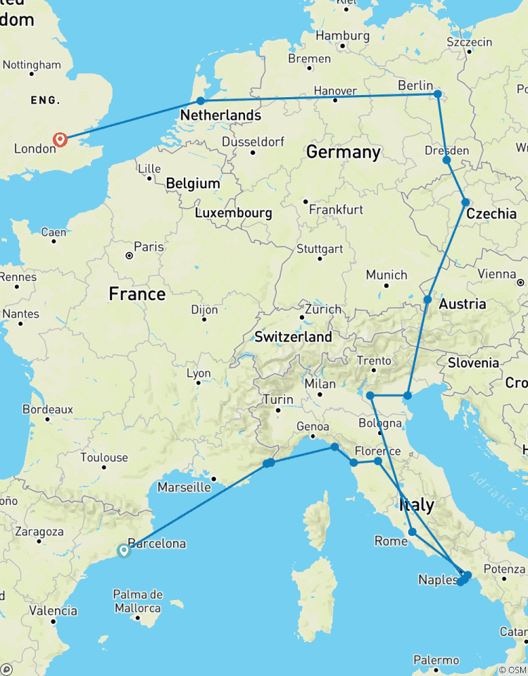 Barcelona to London Quest (Standard, Summer ( Jusqu\'à Mar \'27), Classic) circuit