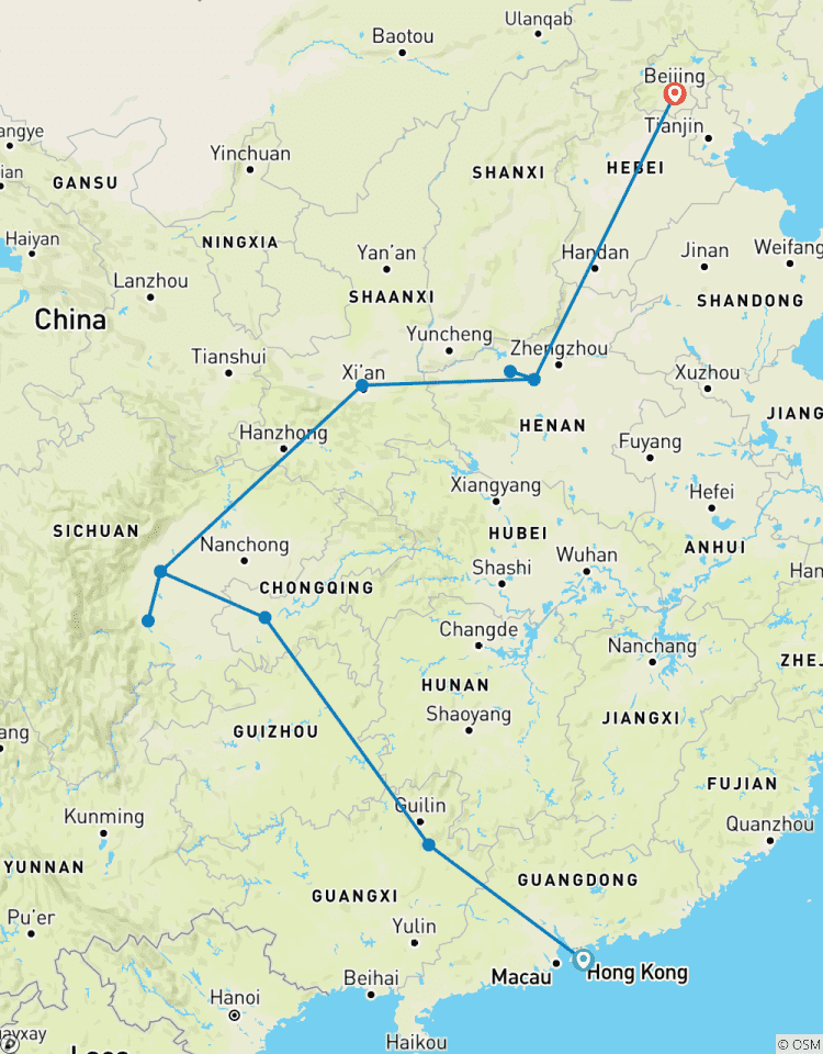Hongkong nach Peking Gruppenabenteuer 18 Tage/17N Rundreise