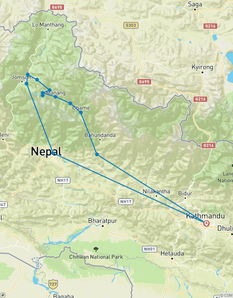 Circuito Circuito de los Annapurnas por el lago Tilicho en Nepal