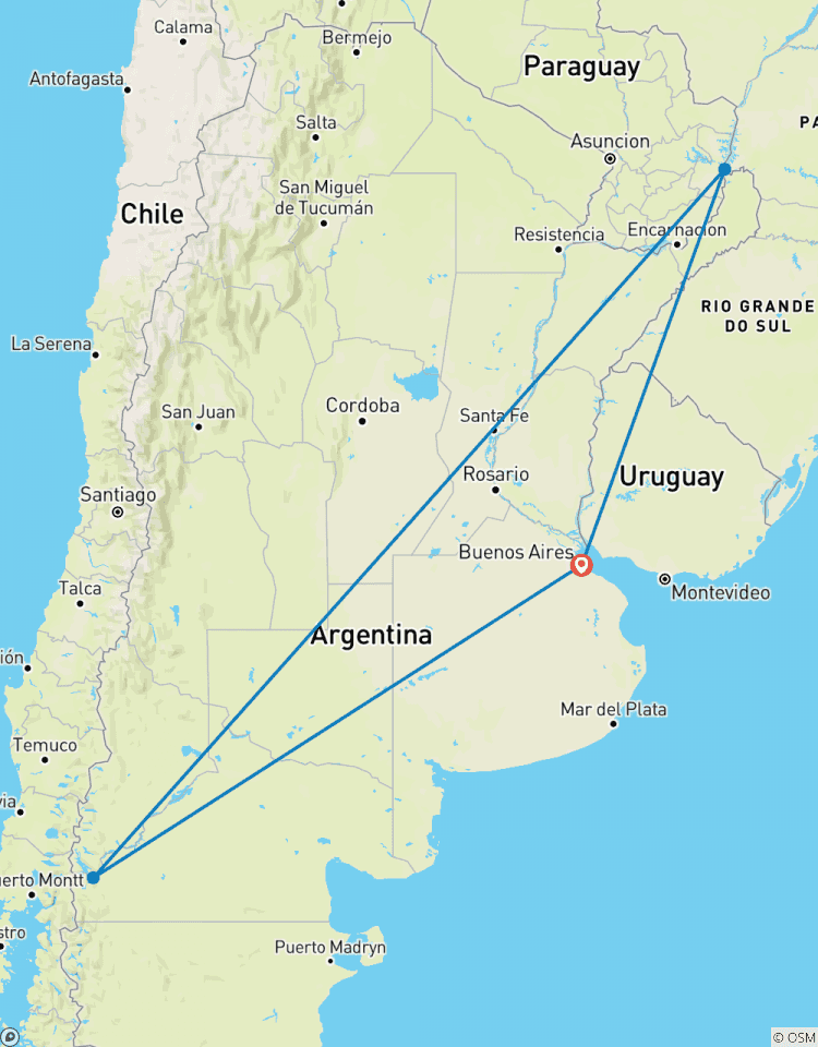 Buenos Aires, Bariloche Area & Iguazu Falls - 9 Night Tour Tour