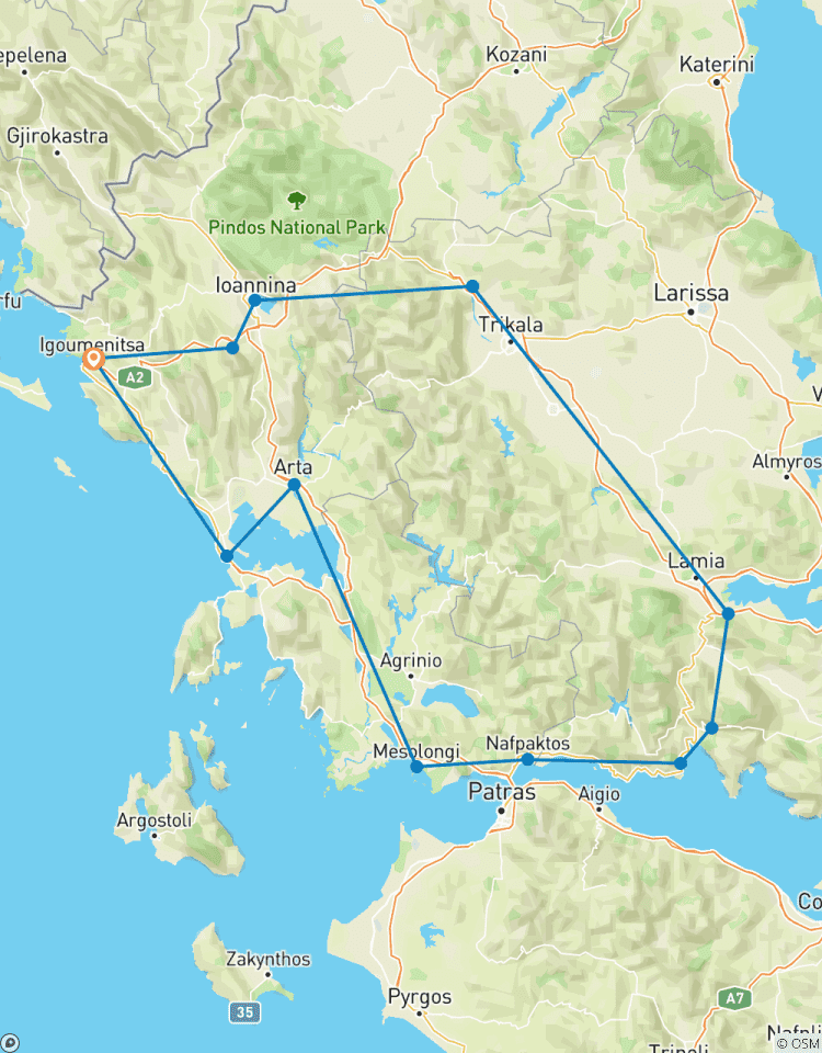 Charmant circuit en Grèce : Les sites de l\'UNESCO et d\'autres destinations de premier plan lors d\'un circuit de 7 jours au départ d\'Igoumenitsa circuit
