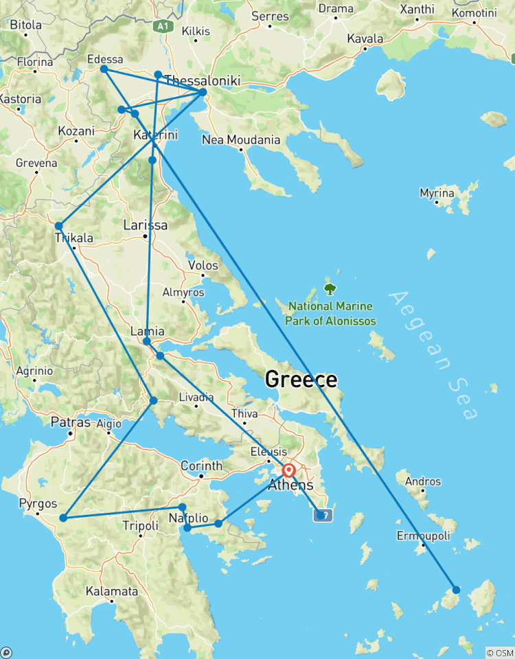 Grand tour en Grèce circuit
