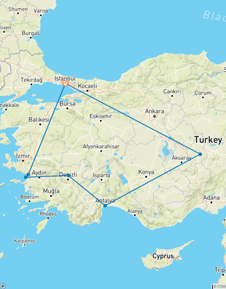 Best of Cappadocia, Antalya, Pamukkale, Ephesus in 6 Days Tour