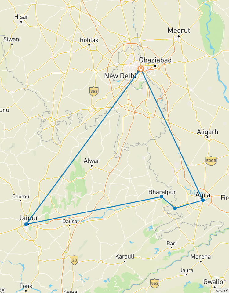 5 Daagse Gouden Driehoek Tour met vogelwaarneming - Delhi Agra Jaipur Bharatpur Tour-rondreis