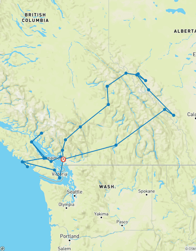 Circuit Premium de l\'Ouest canadien et de l\'île de Vancouver circuit