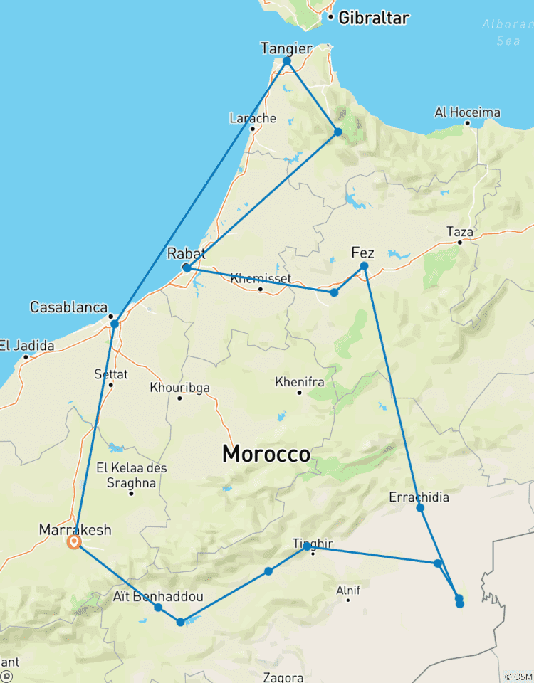 Circuit Maroc total au départ de Marrakech circuit