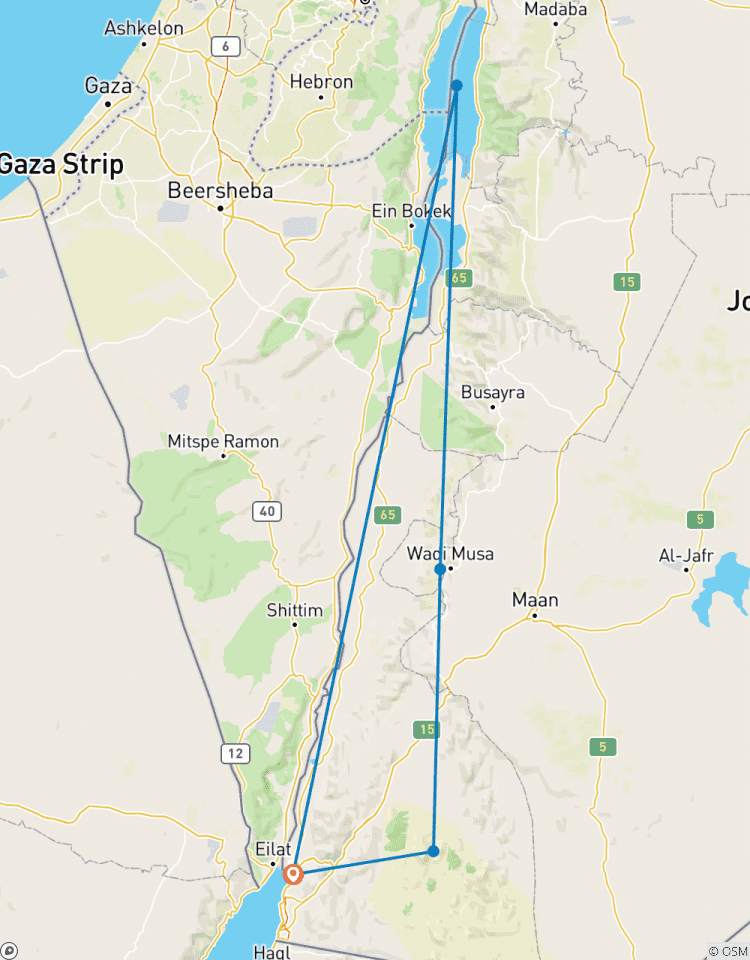 Circuito Lo más destacado del sur de Jordania Excursión de 4 días y 3 noches (Wadi Rum, Petra, Mar Muerto) desde la ciudad de Aqaba (AQ-JHT-009)