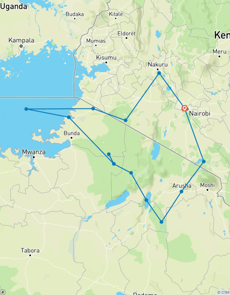 Circuito Safari en grupo de 12 días por el Circuito Lo Mejor de Kenia y Tanzania