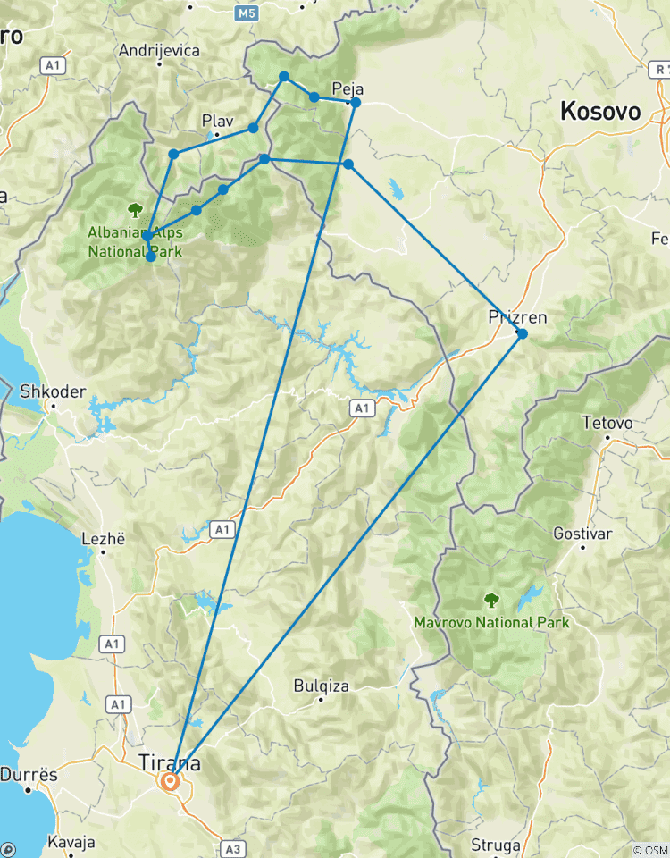 Circuito Senderismo por los Tres Picos de los Balcanes