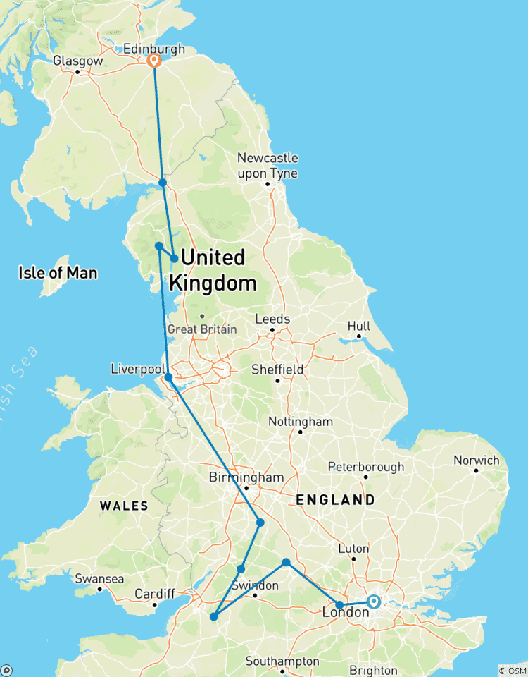 Le goût de la Grande-Bretagne - 7 jours/6 nuits (11 destinations) circuit