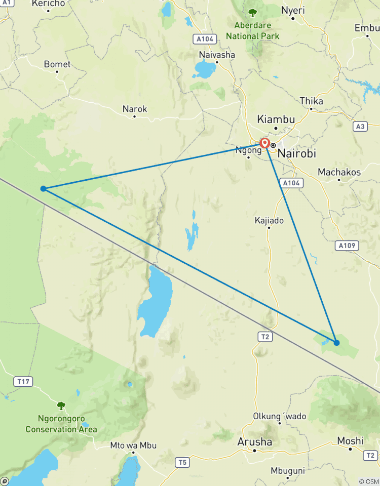 5 Days Amboseli-Masai Mara Air Package Tour
