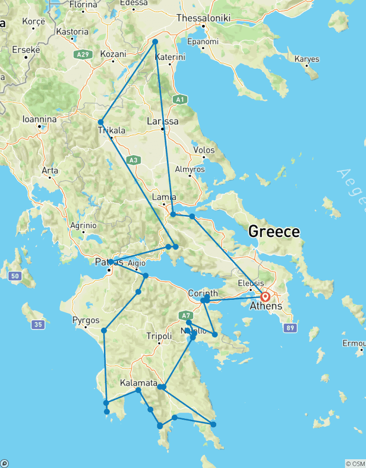 Grand tour classique de la Grèce avec Mani et Monemvasia (petit groupe - visite guidée approfondie de la culture, de l\'histoire, de la nature et de la gastronomie) circuit
