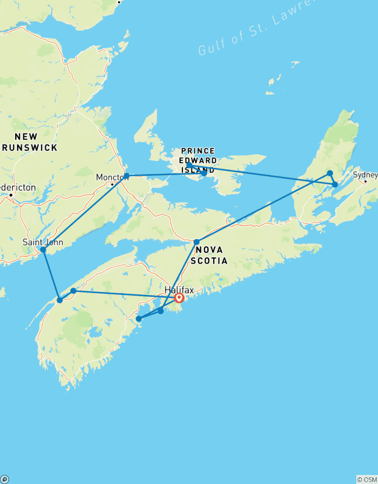 Circuito Paisajes de las Maritimes Canadienses (Clásico)