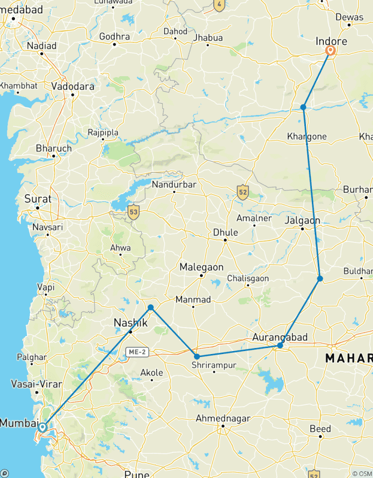 Circuito Circuito de Mumbai a Indore cuevas y templos antiguos