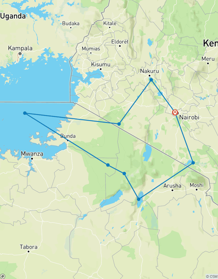 Circuito Safari de 14 días por la Joya de África: Maasai Mara y Serengeti