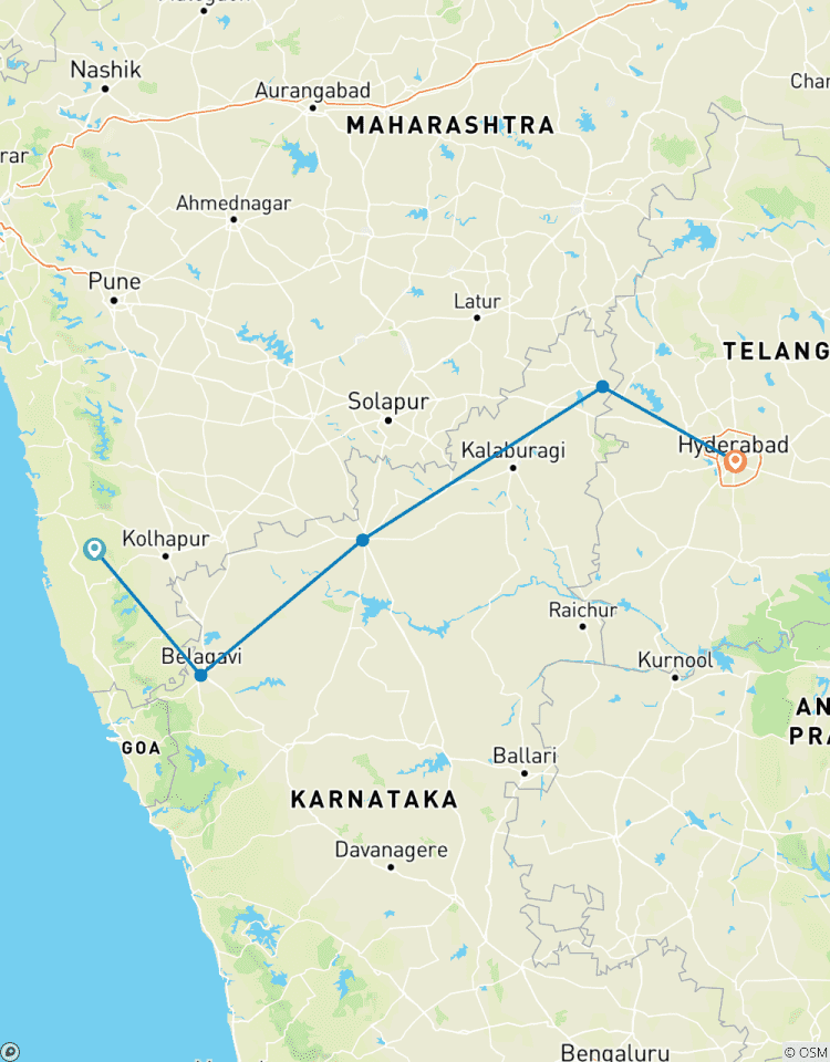 Circuito Desvelando los encantos del Decán de Goa a Hyderabad