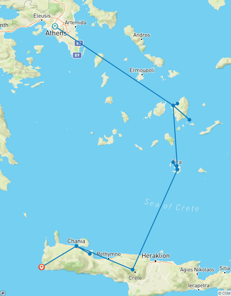 Circuito Atenas - Naxos - Santorini - Creta - Joyas del Egeo
