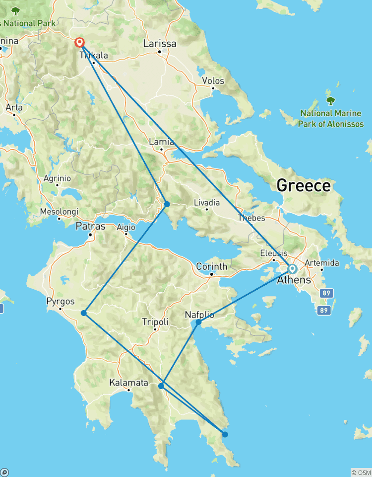 9 Tage private Tour - Delphi, Olympia, Meteora & Peloponnes Rundreise