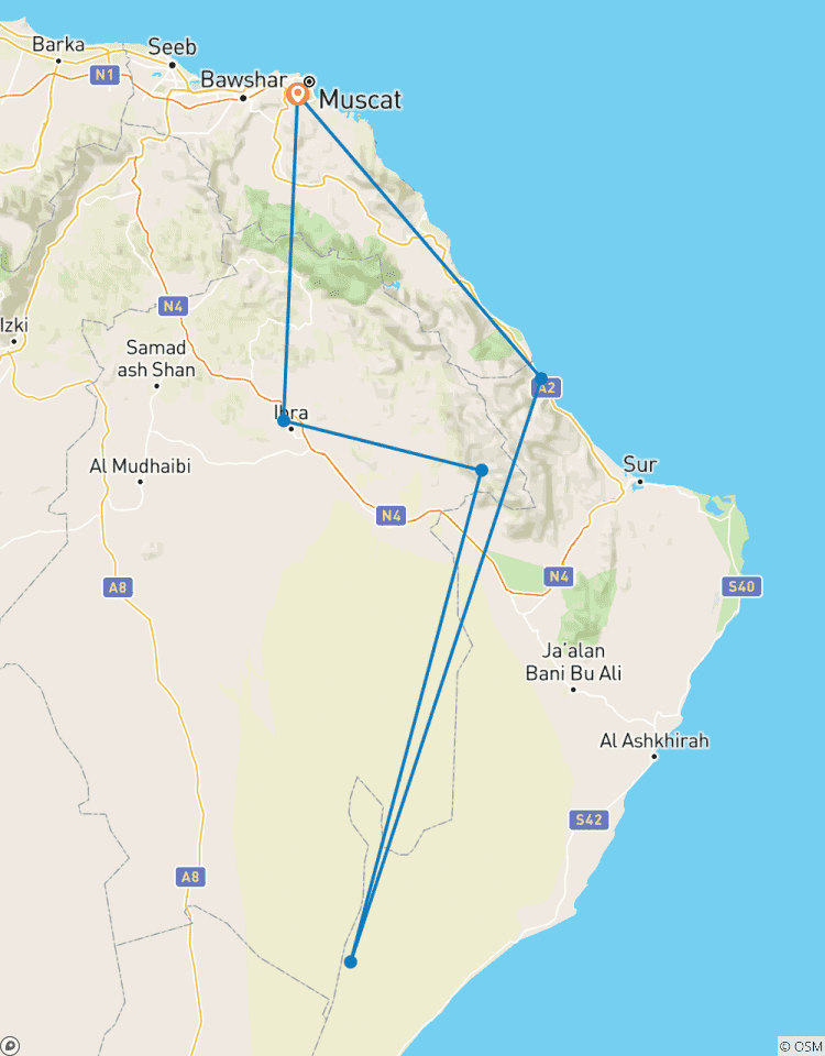 OMAN : COAST TO DESERT - 4 Tage Rundreise