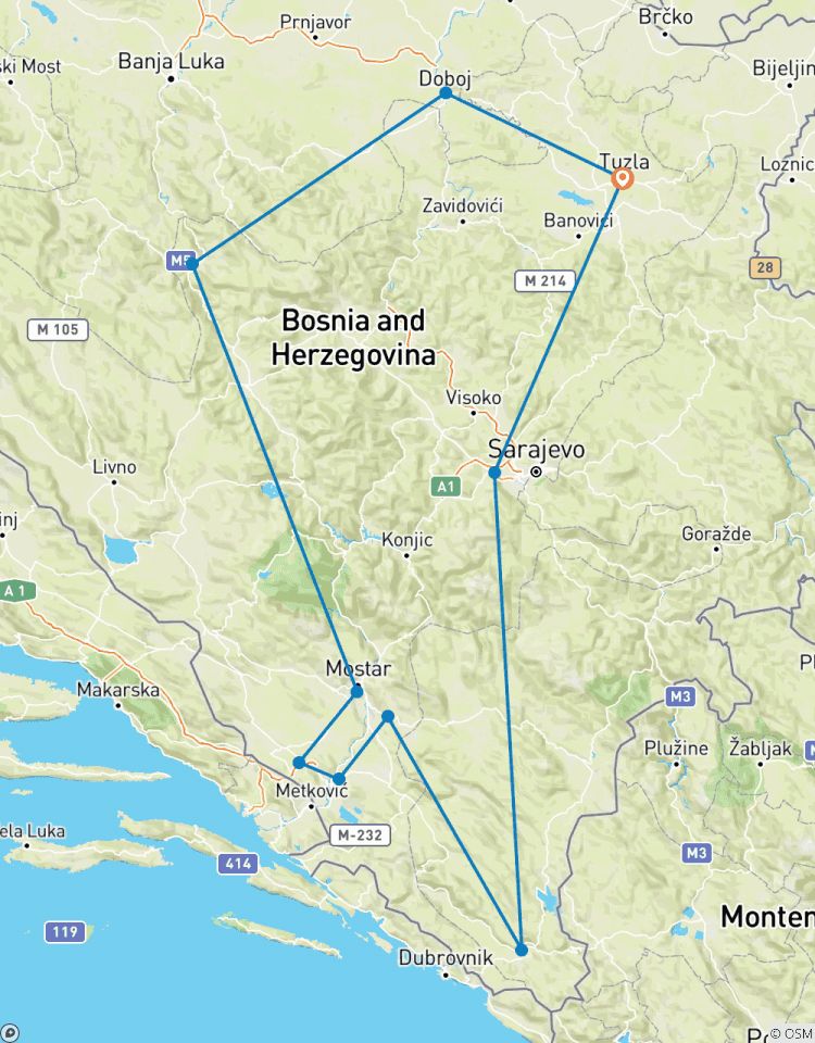 Circuito Encantador viaje por Bosnia y Herzegovina: lugares de la UNESCO y otros destinos destacados en un viaje de 9 días desde Tuzla