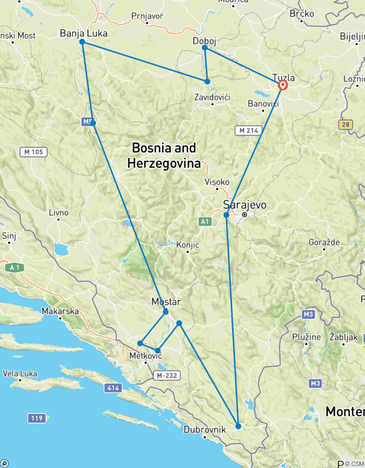 Circuito Sorprendente viaje por Bosnia y Herzegovina: lugares de la UNESCO y otros destinos destacados en un viaje de 17 días desde Tuzla