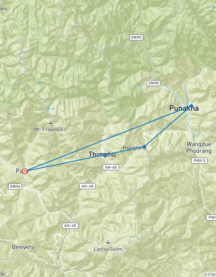Triangle d\'or du Bhoutan - Circuit privé circuit