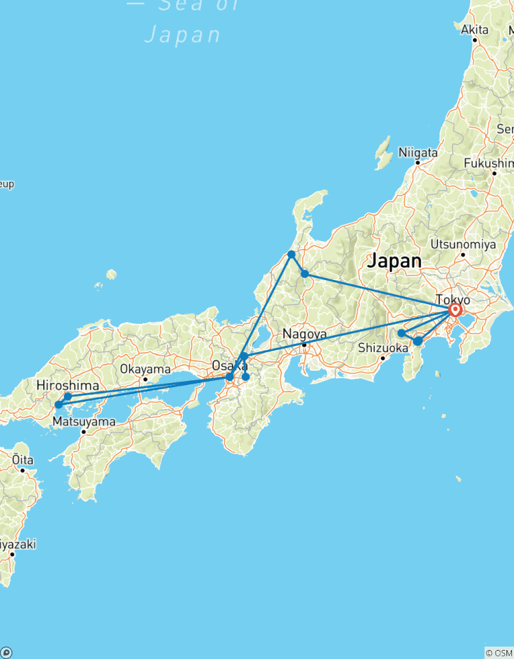10 jours - Super mini circuit classique du Japon au départ de Tokyo, hôtels 3 et 4 étoiles (max. 6 personnes) circuit